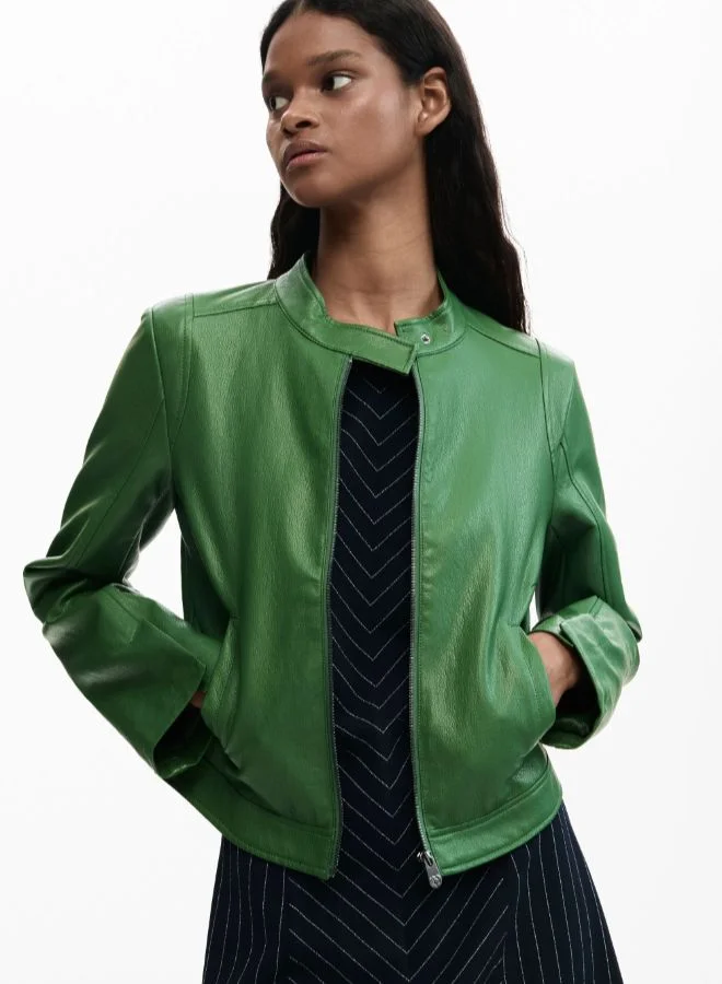 DESIGUAL Green Jacket faux leather for Women | Best Price UAE